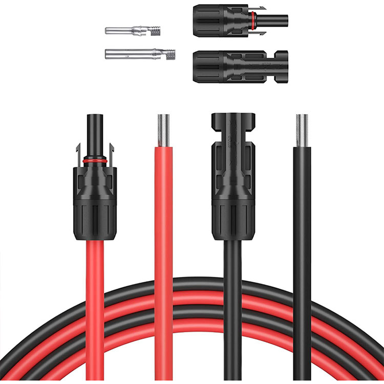 Cable do panel solar de 5 pés de 10 AWG (6 mm2).